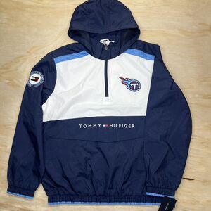 NEW LG Tennessee Titans Tommy Hilfiger Carter Half-Zip Hooded Top Jacket